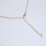 Swarovski Freshwater Gold White Flower Crystal Necklace set , Long Bridal Jewelry Crystal Necklace Bridal Earrings Statement Earrings