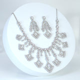 Cz Chandelier Statement Necklace set, Gift for her, Bride Necklace, Mother Of Bride/Groom Necklace Set Cz.