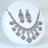 Cz Chandelier Statement Necklace set, Gift for her, Bride Necklace, Mother Of Bride/Groom Necklace Set Cz.