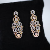 Cz Bridal V shaped Elegance Chocker Necklace Set , Long Bridal Jewelry, Bridal Necklace, Statement Necklace Cz Necklace Set.