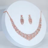 Cz Bridal V shaped Elegance Chocker Necklace Set , Long Bridal Jewelry, Bridal Necklace, Statement Necklace Cz Necklace Set.