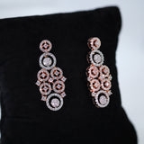 Cz Bridal V shaped Elegance Chocker Necklace Set , Long Bridal Jewelry, Bridal Necklace, Statement Necklace Cz Necklace Set.