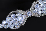 Bow Drops CZ And Rhinestone French Hair Clip, Bridal Hair Accessories, Bridesmaid Gift, Wedding Hair Accessory, Bridal Hair Clip