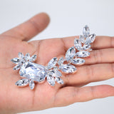 Silver Floral Rhinestone Bobby Pin, Bridal Hair Accessories, Bridesmaid Gift, Wedding Hair Accessory, Bridal Peach Hair Clip