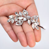 Elegant Leaf Rhinestone Bobby Pin, Bridal Hair Accessories, Bridesmaid Gift, Wedding Hair Accessory, Bridal Peach Hair Clip