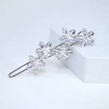 Dainty Shooting Star CZ Hair Clip, Bridal Hair Accessories, Bridesmaid Gift, Wedding Hair Accessory, Bridal Peach Hair Clip
