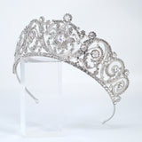 Shimmering Majesty Big Cubic Zirconia Queen Tiara , Rhinestone Bridal Crown Tiara, Crystal Wedding Tiara, Crystal Wedding Crown, Tiara Bride