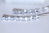 Cz Droplets Set Of 4 Bobby Pin, Bridal Hair Accessories, Bridesmaid Gift, Wedding Hair Accessory, Bridal Peach Hair Clip