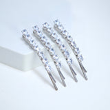 Cz Droplets Set Of 4 Bobby Pin, Bridal Hair Accessories, Bridesmaid Gift, Wedding Hair Accessory, Bridal Peach Hair Clip