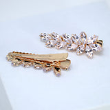 Set Of 2 Flower Leaf Bridal Hair Clip, Bridesmaid Gift, Wedding Hair Accessory.