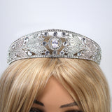 Soft Elegance Luxury Crystals & Big Cubic Zirconia Queen Tiara , Bridal Crown Tiara, Wedding Tiara, Crystal Wedding Crown, Tiara Bride
