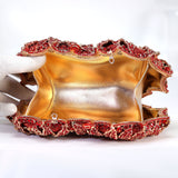 Red Rose Rhinestone Floral Wedding Bag, Statement Bag, Evening Clutch, Bridal Clutch, Bridal Bag, Red Cross Body Bag