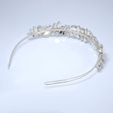 Swarovski Crystals Floral Twilight Bloom Teardrop Headband, Hair Vine Headband, Bridal Hair, Rhinestone Delicate Headband.