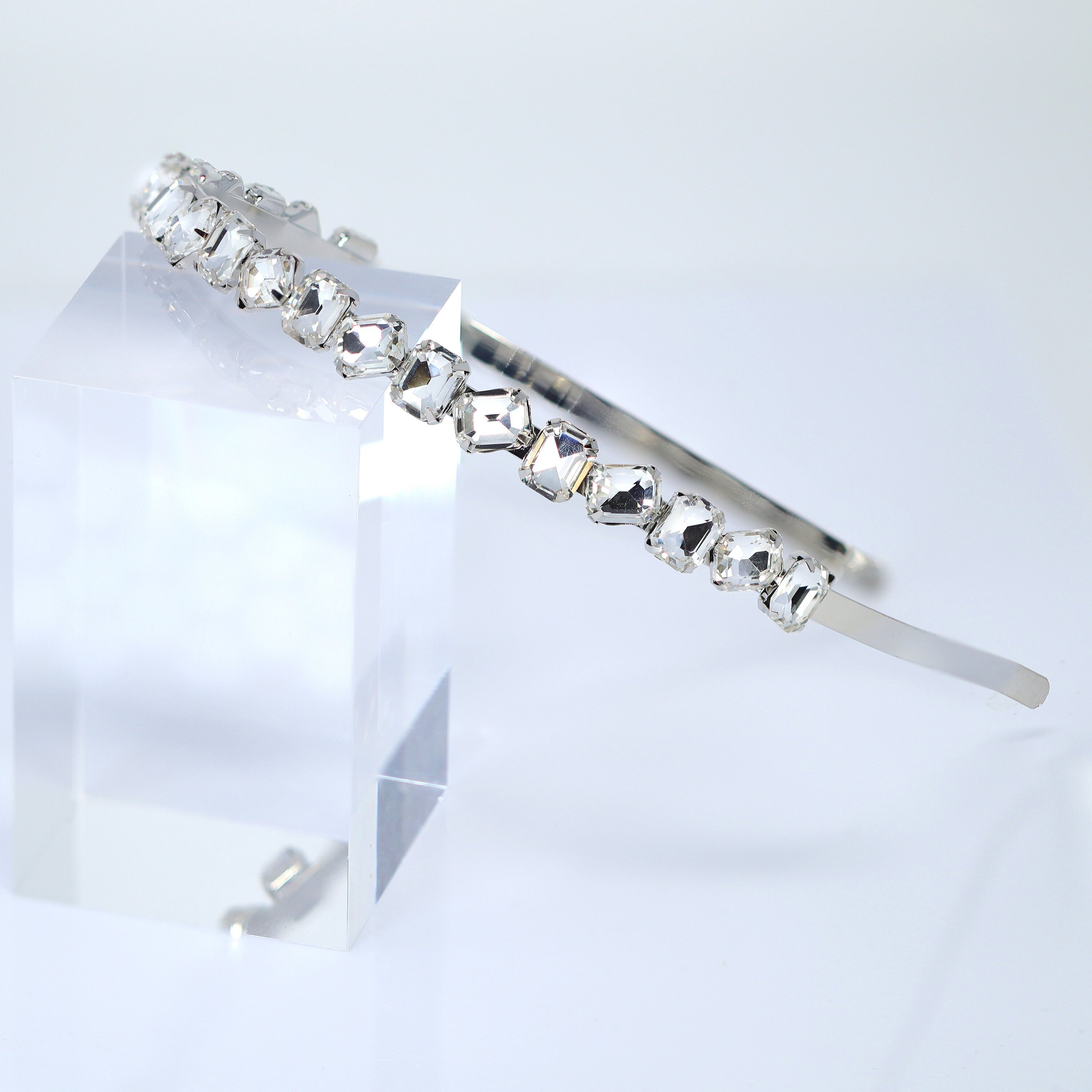 Radiant Rhinestone Moonlight Headband, Hair Vine Headband, Bridal Hair, Rhinestone Delicate Headband.