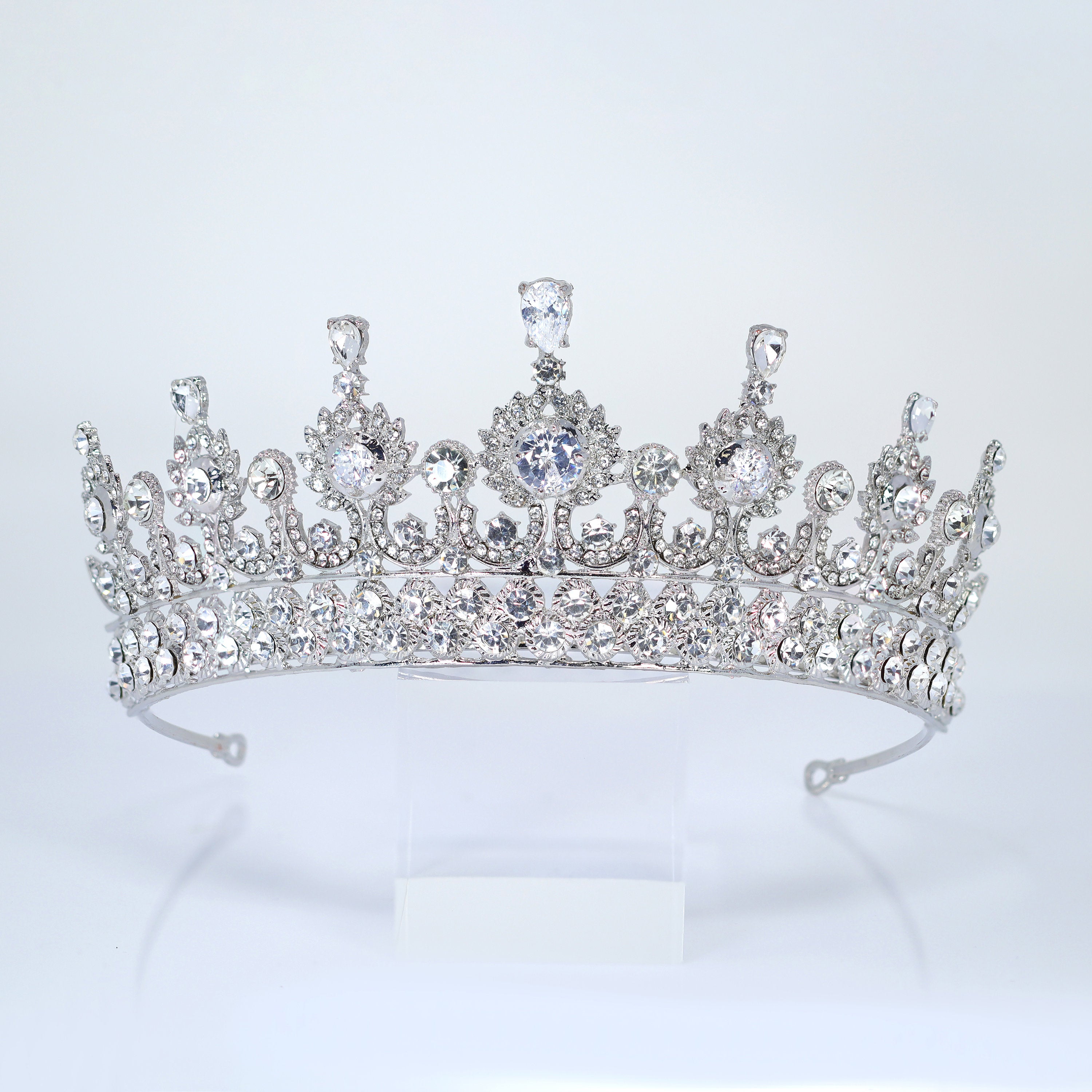 Twinkle Star Swarovski Crystals & Big Cubic Zirconia Queen Tiara , Bridal Crown Tiara, Crystal Wedding Tiara, Wedding Crown, Tiara Bride