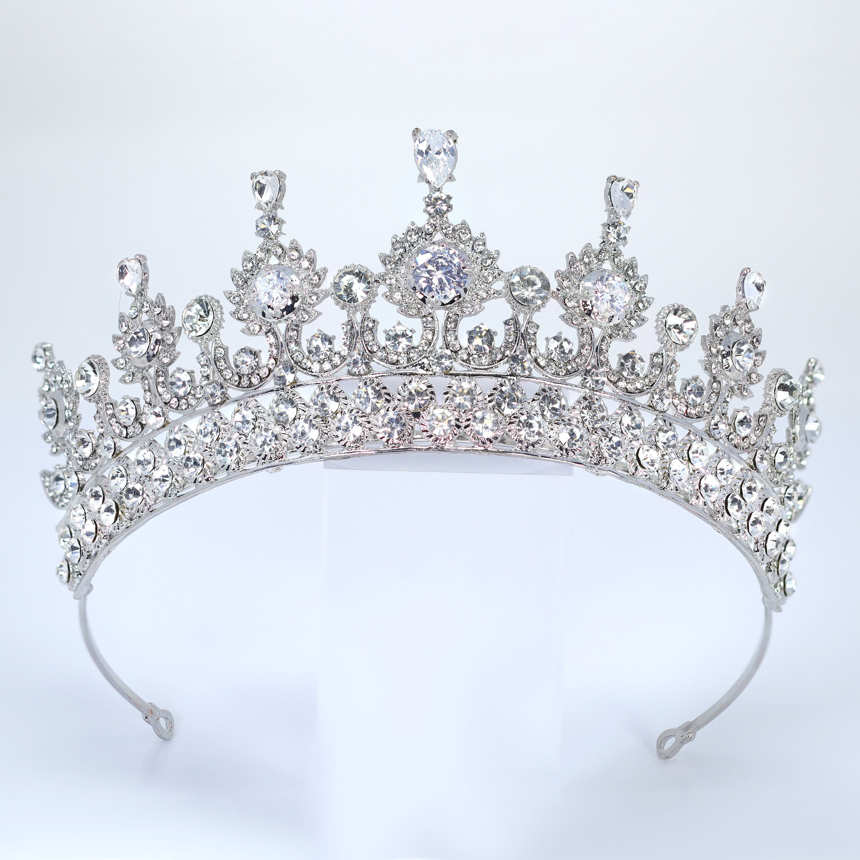 Twinkle Star Swarovski Crystals & Big Cubic Zirconia Queen Tiara , Bridal Crown Tiara, Crystal Wedding Tiara, Wedding Crown, Tiara Bride