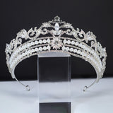 Luxury Swarovski Crystals Pearl Radiance Tiara Floral Leaves Queen Tiara , Bridal Crown, Crystal Wedding, Crystal Wedding Crown, Tiara Bride