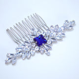 Sapphire Blue Blossom Vine Leaves Bridal Hair Comb, Bridal Hair Piece, Bridal Hair Accessories, Wedding Hair Accessory, Bridal Hair Comb.