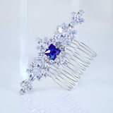 Sapphire Blue Blossom Vine Leaves Bridal Hair Comb, Bridal Hair Piece, Bridal Hair Accessories, Wedding Hair Accessory, Bridal Hair Comb.