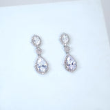 Cubic Zirconia Diamond Timeless Drops Diamond Earrings, Long Bridal Jewelry, Bridal Earrings, Crystal Bridal Earrings, Statement Earrings Cz