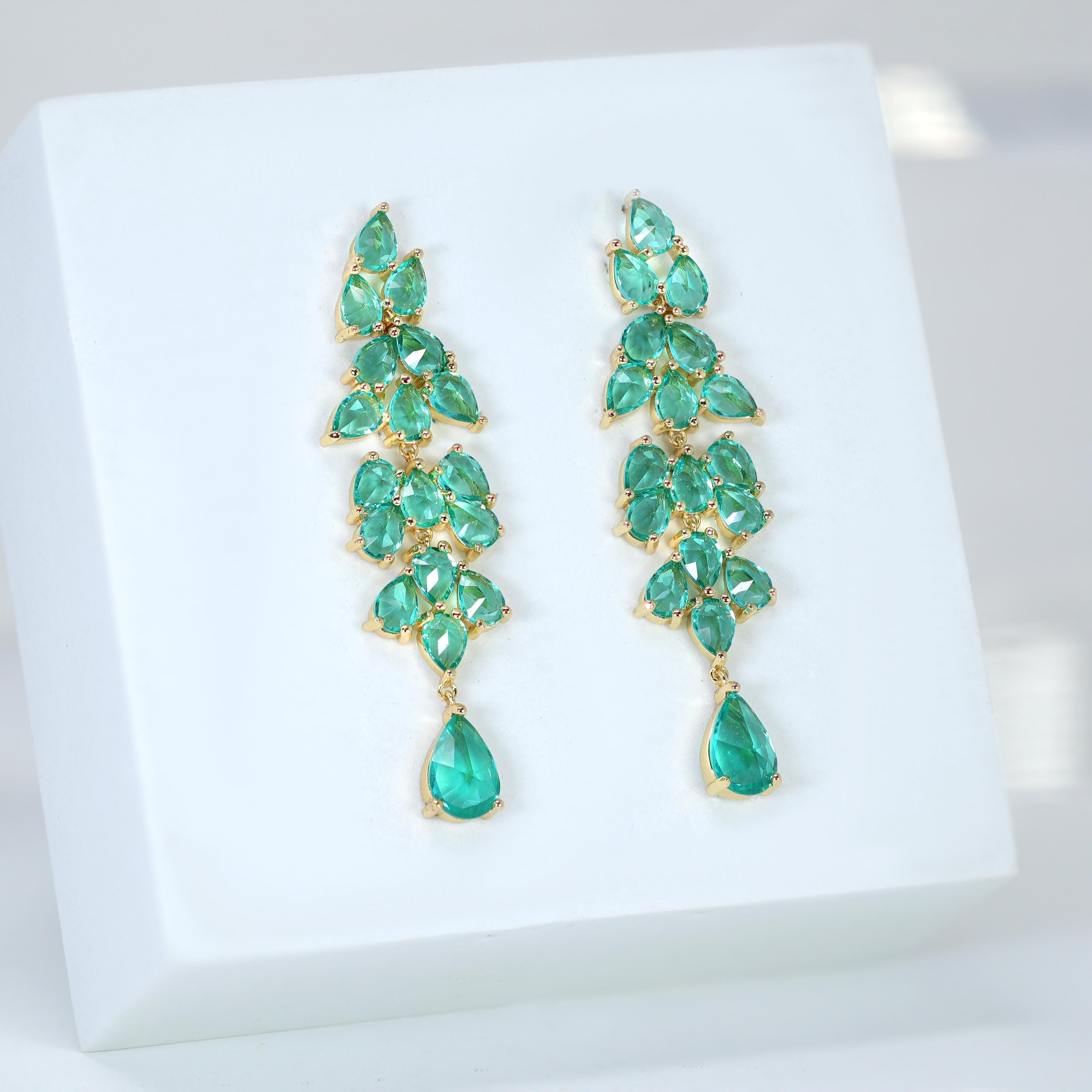 CZ Light Green Drop Diamond Earrings, Long Bridal Jewelry, Crystal Bridal Earrings, Statement Earrings, Mother of Bride.