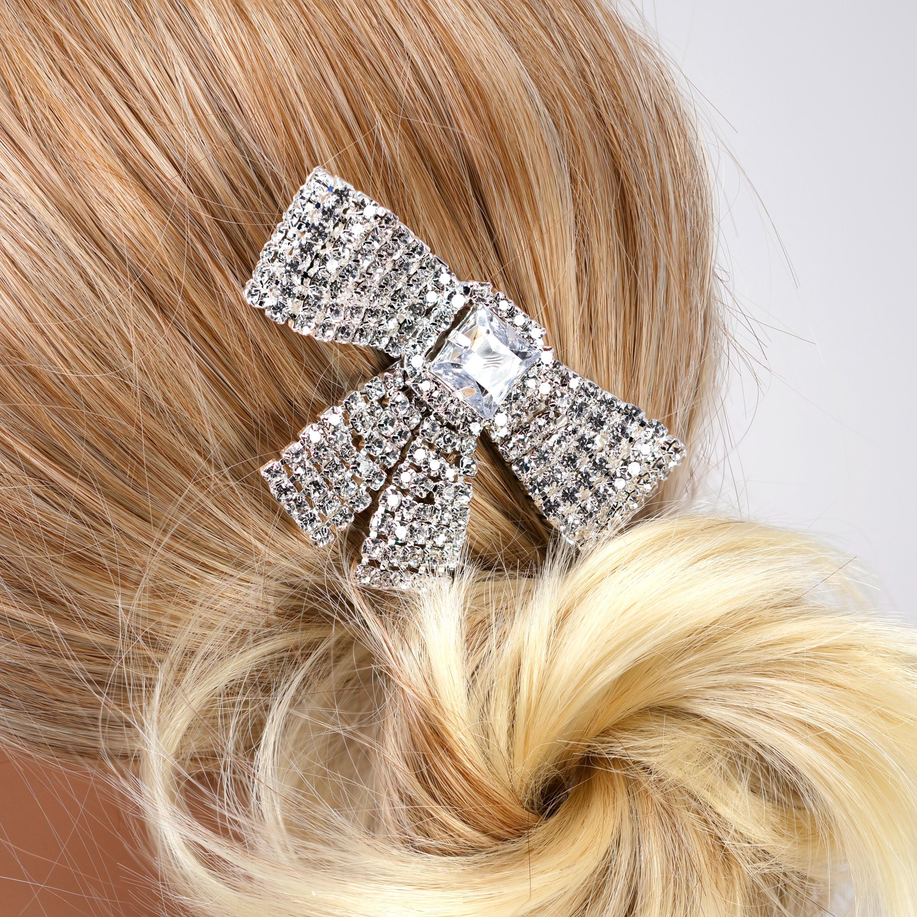 Cubic Zirconia, Diamond Bow Bridal Hair Comb, Bridal Hair Piece, Bridal Hair Accessories, Wedding Hair Accessory, Bridal Hair Comb.