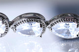 CZ Long Tassel Clip-On Teardrop Earrings, Crystal Bridal Earrings, Statement Earrings