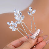 CZ Leafy Tails Set of 3 Hair Pins , Swarovski Hair pins Set, Bridal Hair Accessories, Gift For Her