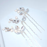Set Of 3 Freshwater Pearl Dusted Bridal Hair Pins, Bridal Hair Accessories, Wedding Hair Accessory.