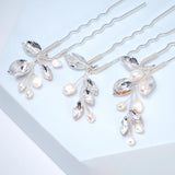 Set Of 3 Freshwater Pearl Dusted Bridal Hair Pins, Bridal Hair Accessories, Wedding Hair Accessory.
