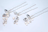 Set Of 3 Freshwater Pearl Dusted Bridal Hair Pins, Bridal Hair Accessories, Wedding Hair Accessory.