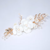 Freshwater Natural Pearl Celeste Flora Bridal Hair Clip, Bridesmaid Gift, Wedding Hair Accessory.