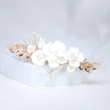 Freshwater Natural Pearl Celeste Flora Bridal Hair Clip, Bridesmaid Gift, Wedding Hair Accessory.