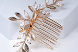 Cubic Zirconia, Diamond Twilight Vine Leaves Bridal Hair Comb, Vine Hair Piece, Bridal Hair Accessories, Wedding Hair Accessory