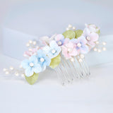 Porcelain/Ceramic Spring Serenade Hair comb, Bridal Hair piece, Bridal Hair Accessories, Wedding Hair Accessory.