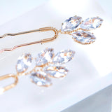 CZ Leafy Tails Set of 3 Hair Pins , Swarovski Hair pins Set, Bridal Hair Accessories, Gift For Her