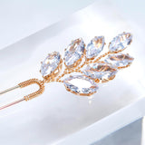 CZ Leafy Tails Set of 3 Hair Pins , Swarovski Hair pins Set, Bridal Hair Accessories, Gift For Her