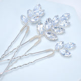 CZ Leafy Tails Set of 3 Hair Pins , Swarovski Hair pins Set, Bridal Hair Accessories, Gift For Her