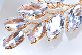 CZ Leafy Tails Set of 3 Hair Pins , Swarovski Hair pins Set, Bridal Hair Accessories, Gift For Her