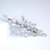Leafy Arcade CZ And Rhinestone French Hair Clip, Bridal Hair Accessories, Bridesmaid Gift, Wedding Hair Accessory, Bridal Hair Clip