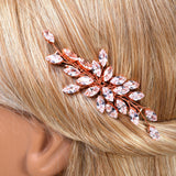 Leafy Arcade CZ And Rhinestone French Hair Clip, Bridal Hair Accessories, Bridesmaid Gift, Wedding Hair Accessory, Bridal Hair Clip
