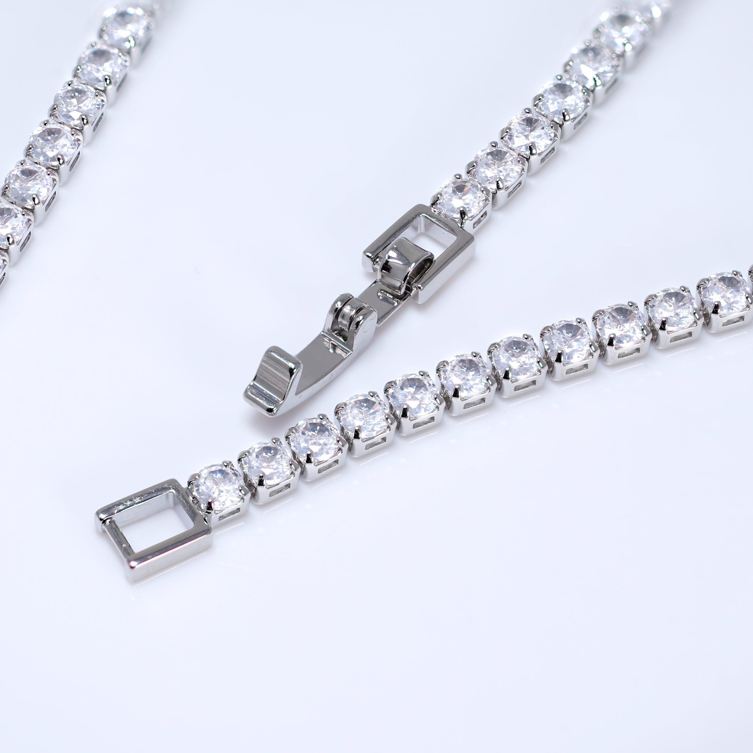 CZ Dainty Crystal Empress Necklace and Earrings Set, Long Bridal Earrings And Necklace, Statement Earrings Cz Necklace Set.