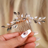 Cubic Zirconia, Diamond Twilight Vine Leaves Bridal Hair Comb, Vine Hair Piece, Bridal Hair Accessories, Wedding Hair Accessory