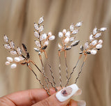 CZ Freshwater Pearl Dusted Embers of a Kiss Bridal Hair Comb, Bridal Hair Accessories, Wedding Hair Accessory.