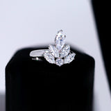 CZ Diamond Verdant Grace Jewelry Set, Long Bridal Earrings, Bracelet, Ring And Necklace, Statement Earrings Cz Necklace Set.