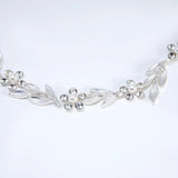 Silver Laurel Whisper Faux Pearl And Crystals Bridal Headband, Bridal Hair Vine, Delicate Headband, Hair accessories.