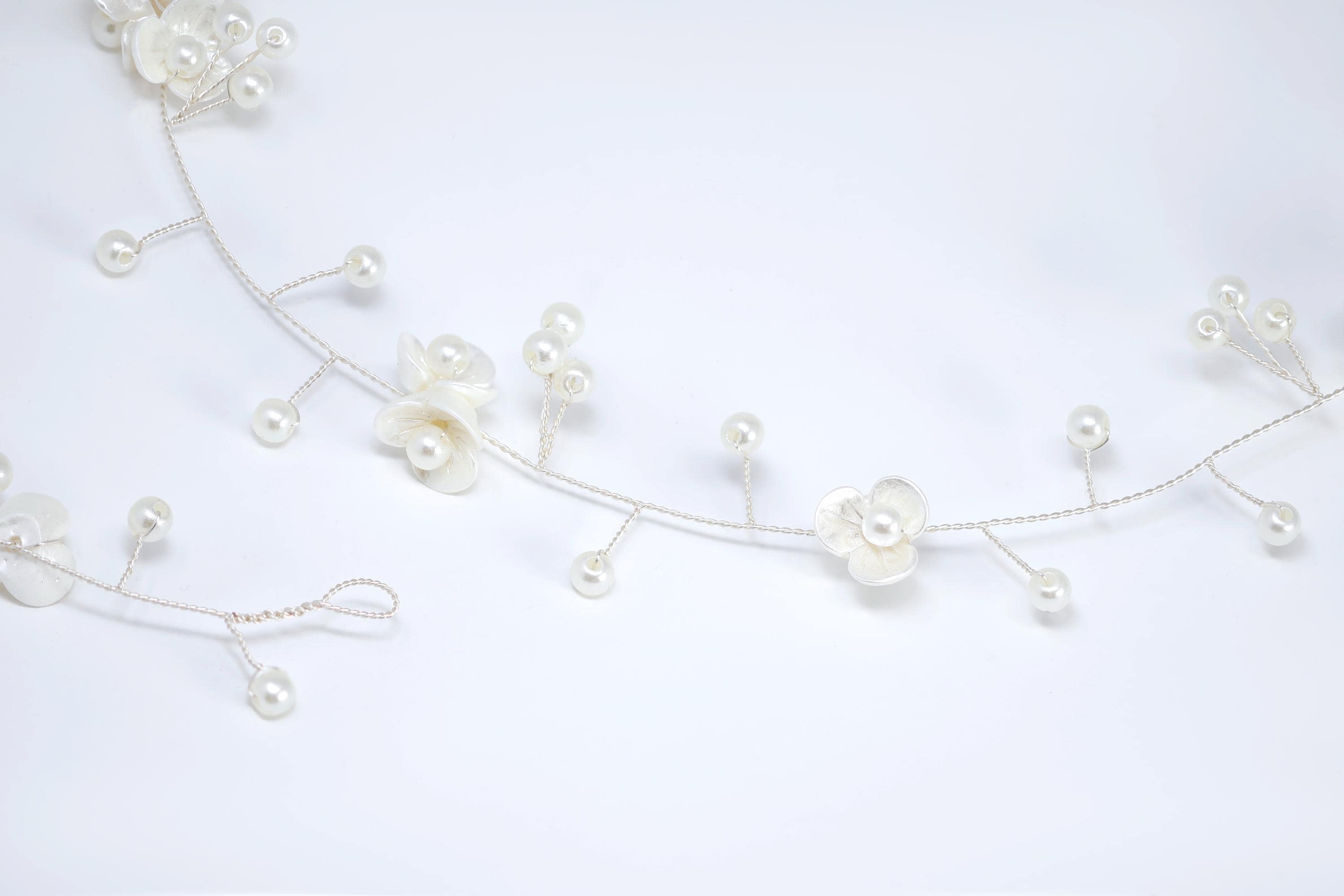 Gilded Ivory Floral Blossom Wedding Hair Vine, Bridal Hair Vine, Rhinestone Headband, Delicate Headband, Statement hair accessories.