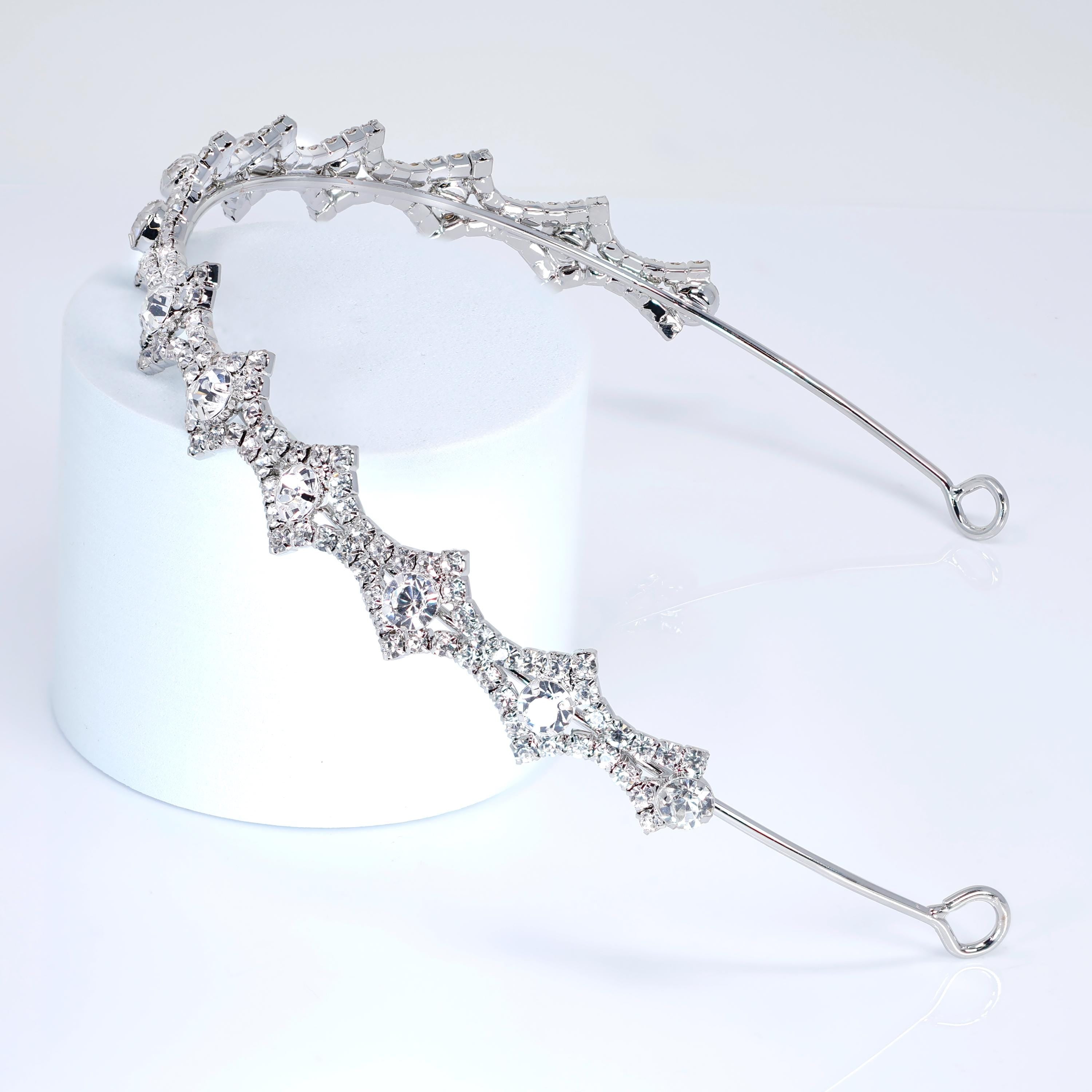 Swarovski Crystals Crown of Eternity Headband, Hair Vine Headband, Bridal Hair, Rhinestone Delicate Headband.