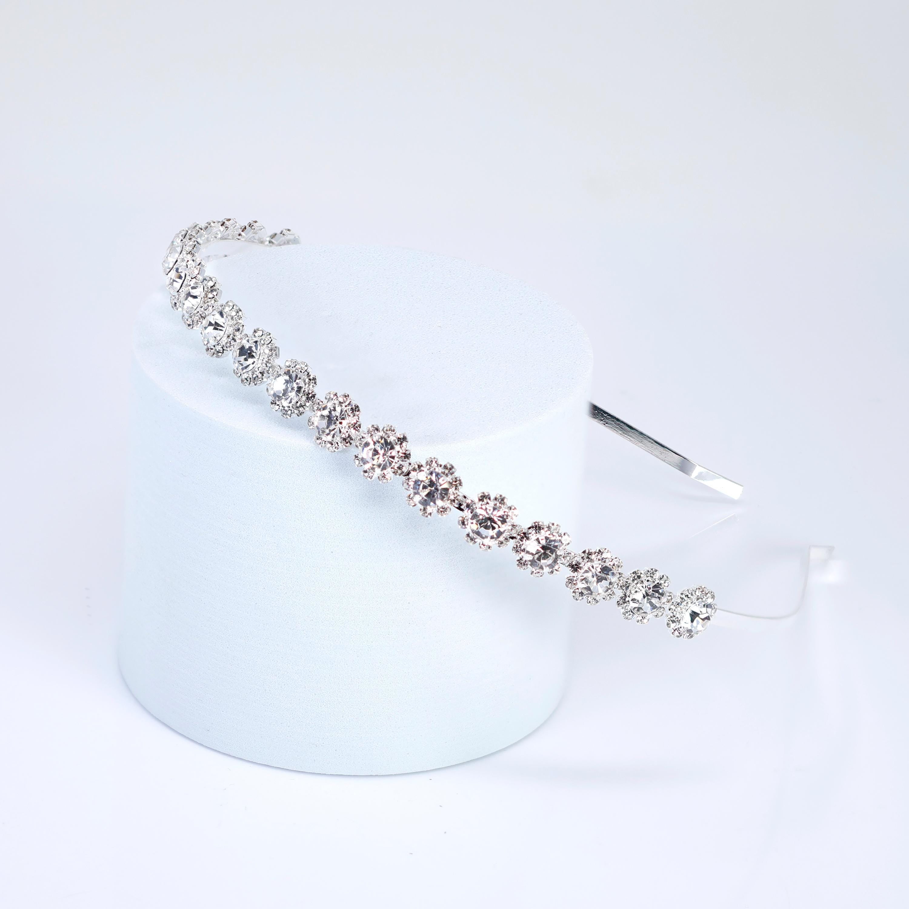 Swarovski Crystals Glimmer Grace Headband, Hair Vine Headband, Bridal Hair, Rhinestone Delicate Headband.