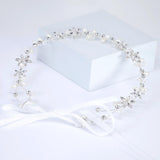 Dainty Pearl Whisper Garland Headband, Bridal Hair Vine, Delicate Headband, Hair accessories.